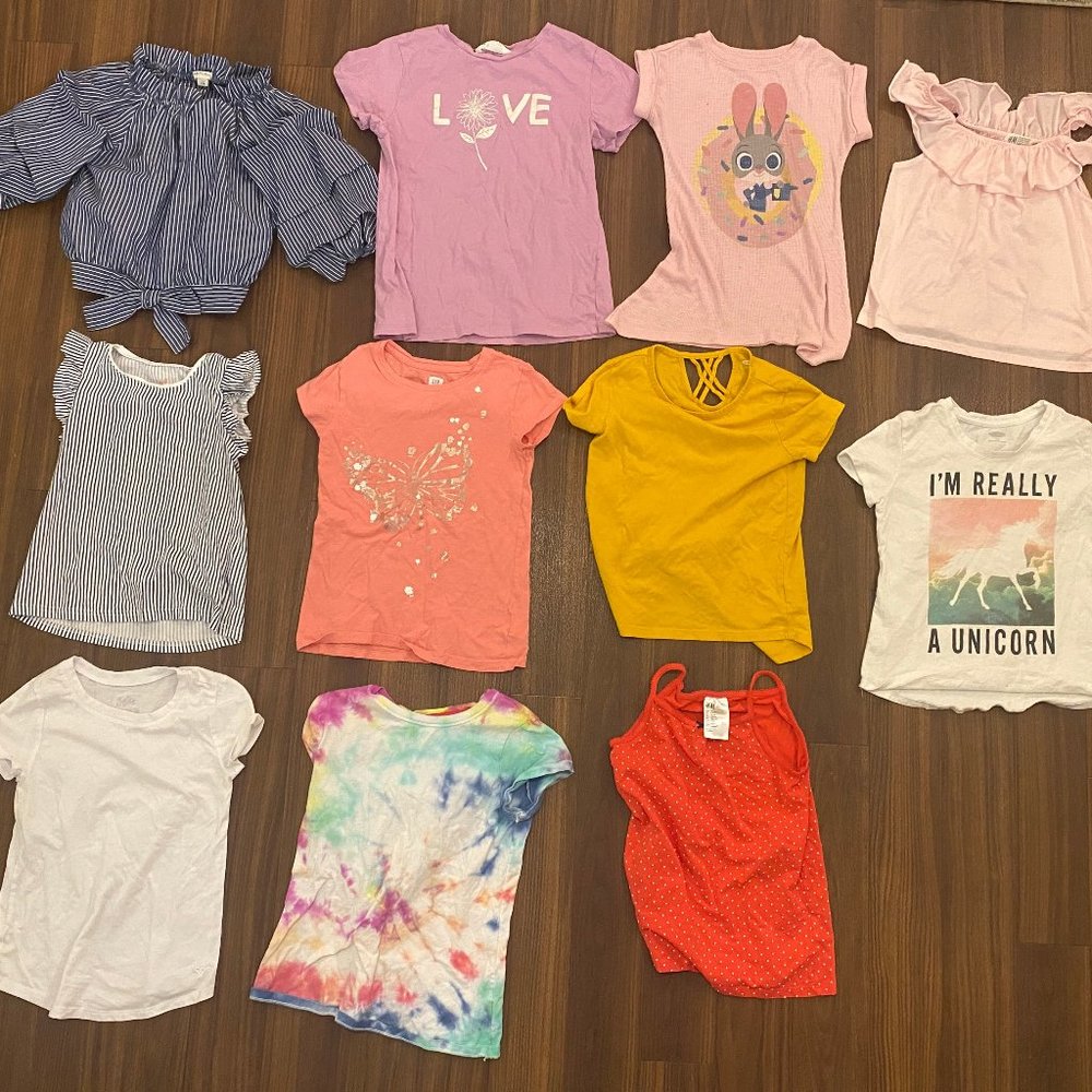 Bundle of girls size 8 short sleeve shirts